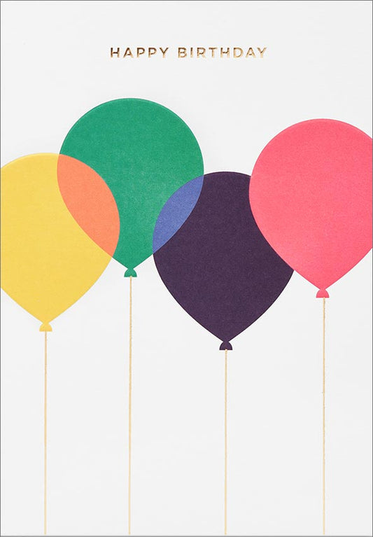 2-part card Lagom - Happy birthday, balloons