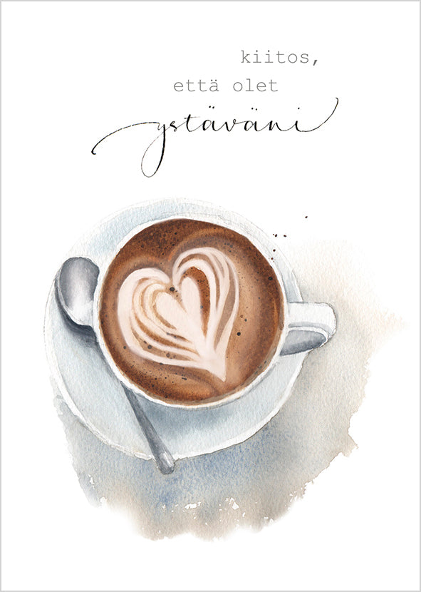 Postcard Henna Adel - Coffee cup, friend