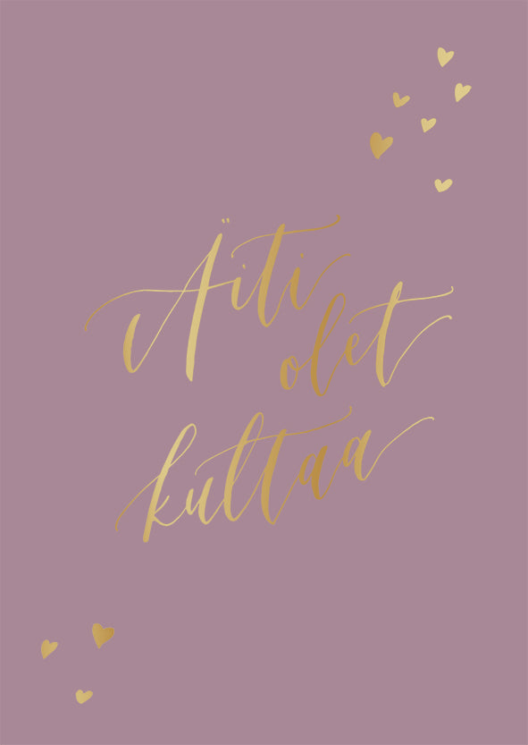 2-part card Kalligrafiastudio - Mother you are gold