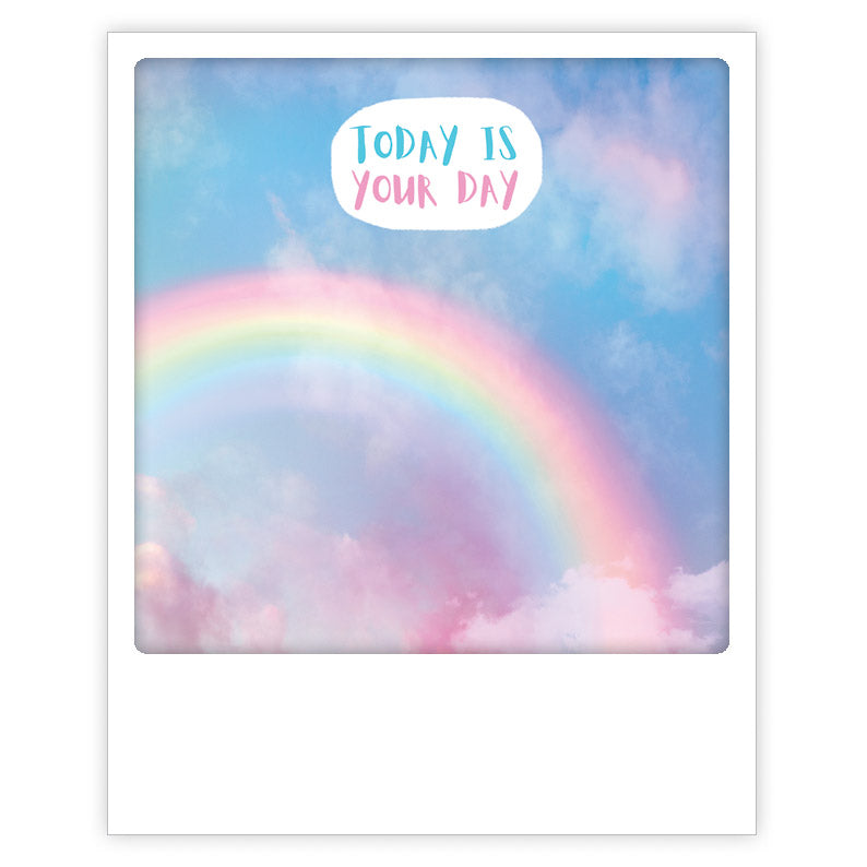 Postcard Pickmotion - Today is your day, rainbow