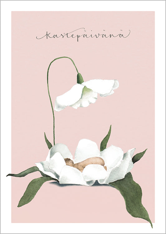 2-part card Henna Adel - On baptism day, pink
