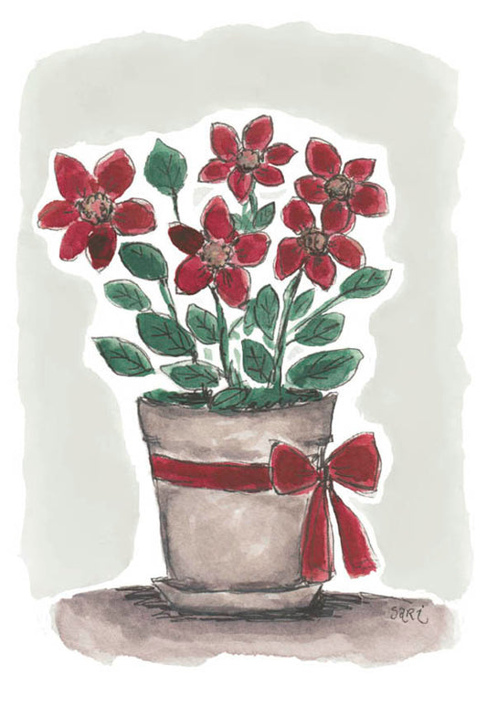 Christmas card Sari's Artwork - Christmas rose