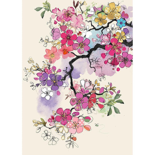 2-part card Bug Art - Cherry blossoms