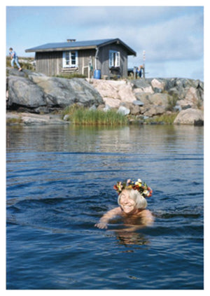 Postikortti Tove Jansson - Uimassa