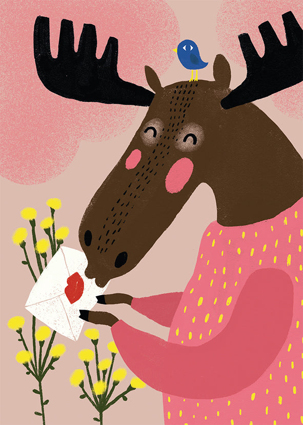 Postcard Mira Mallius - A deer's kiss