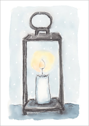 Christmas card Sari's Artwork - Lantern