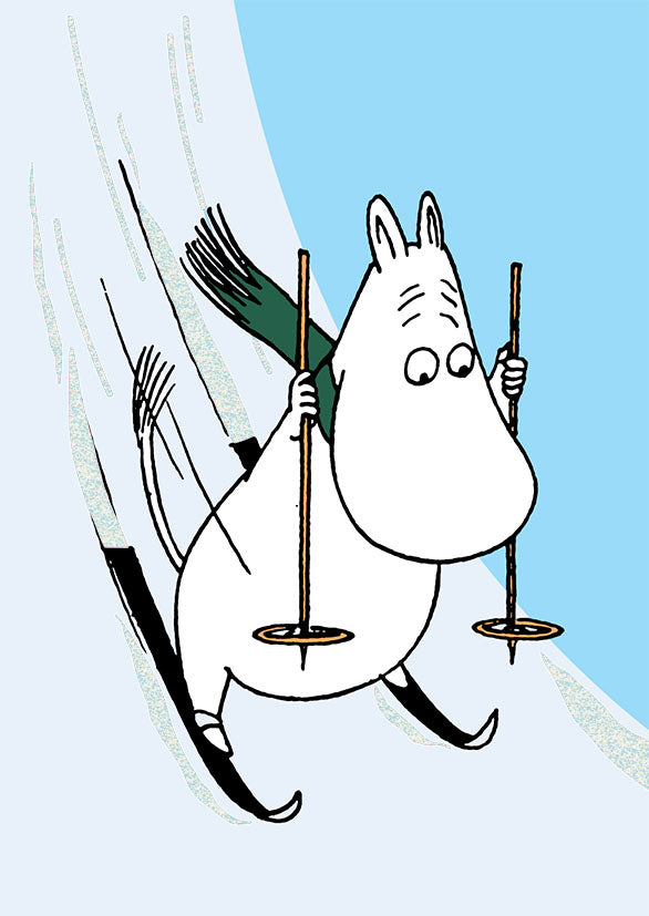 Postcard Moomin - Moomintroll on the hill