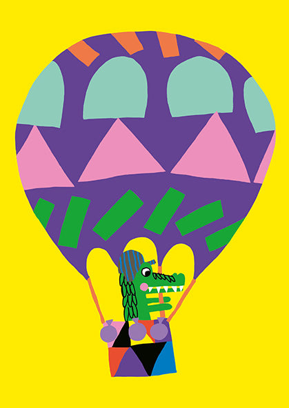 Postcard Nina Pirhonen - Hot air balloon