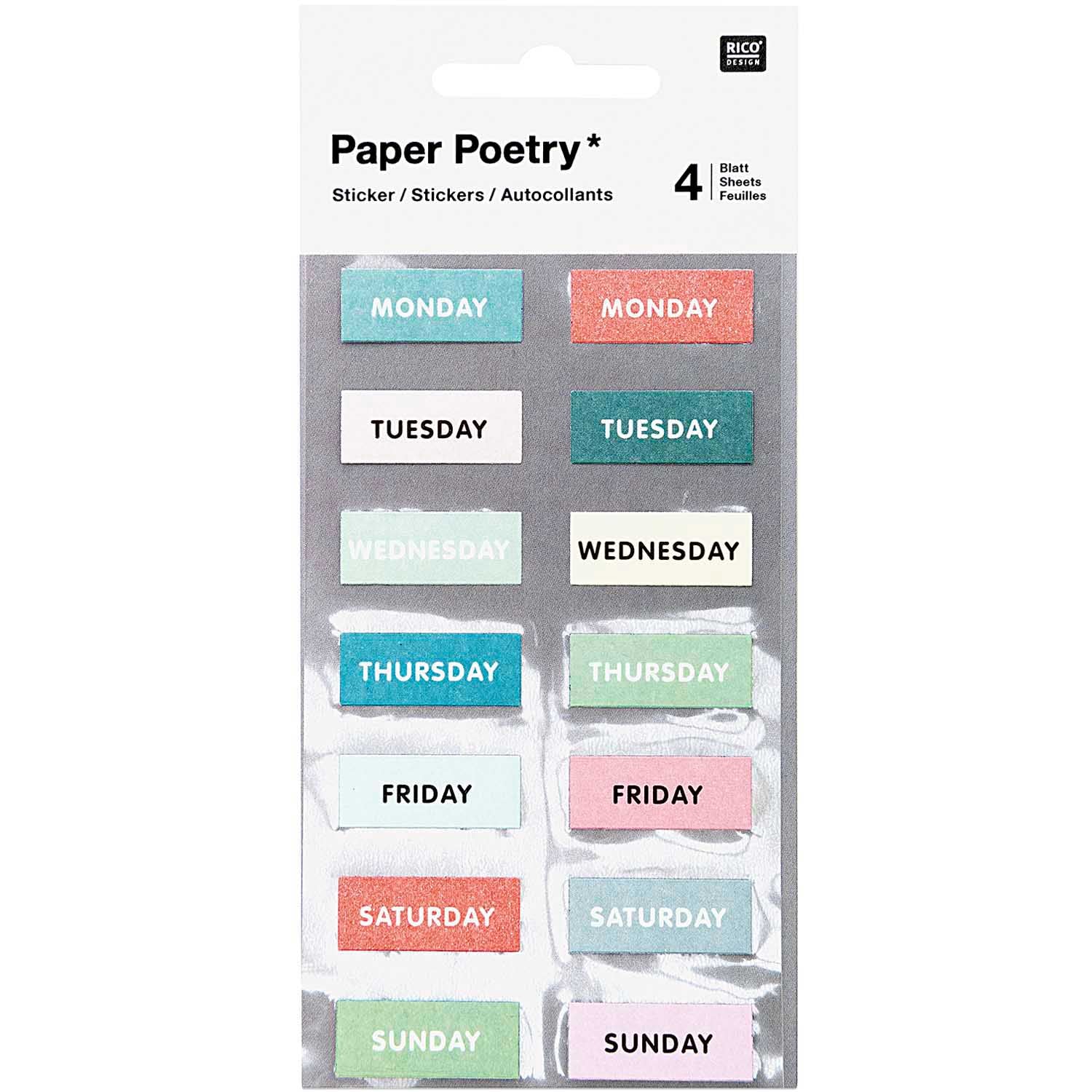 Tarrasetti Paper Poetry - Bujo Weekdays Green