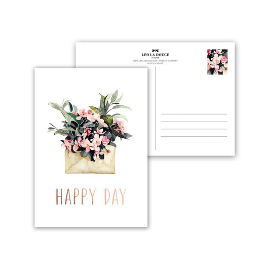 Postcard Leo la Douce - Happy day