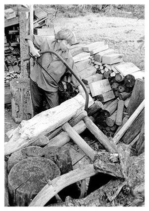 Postikortti Tove Jansson - Puutöissä