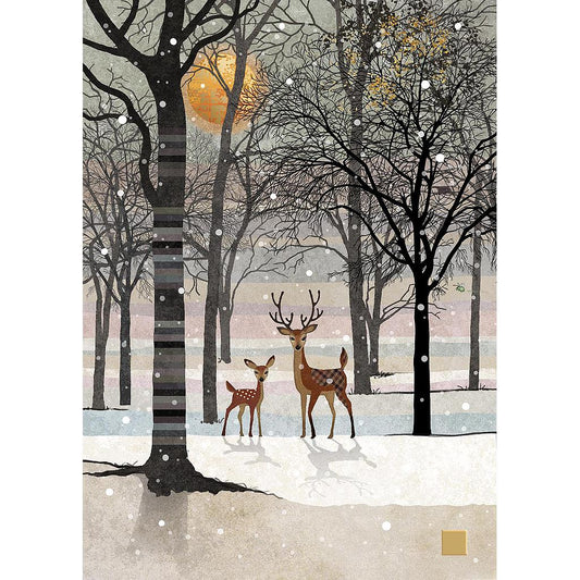 2-part card Bug Art - Deer in the forest