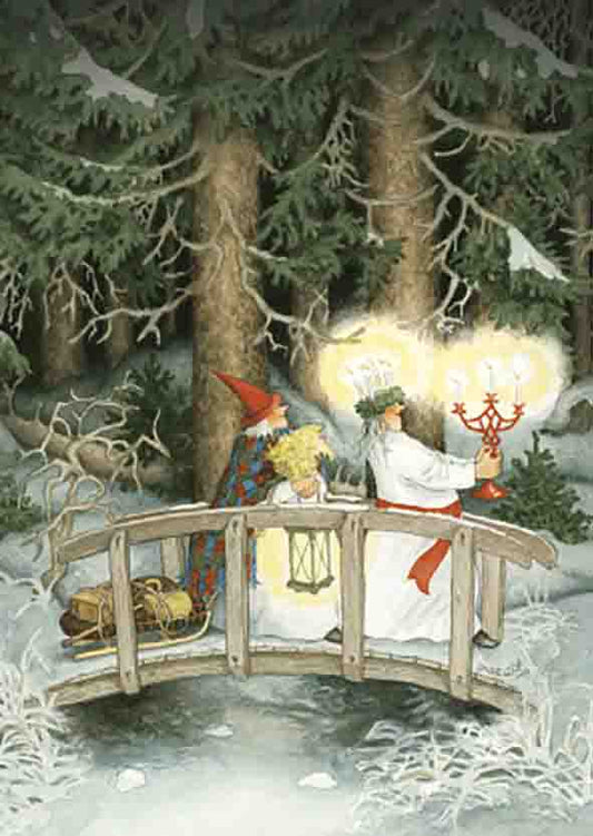 Inge Löök Christmas card - Grandma's Lucia procession