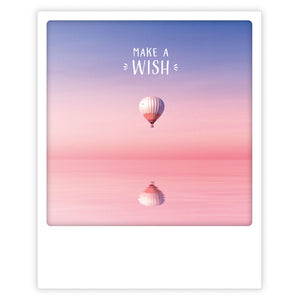 Postcard Pickmotion - Hot air balloon, Make a Wish