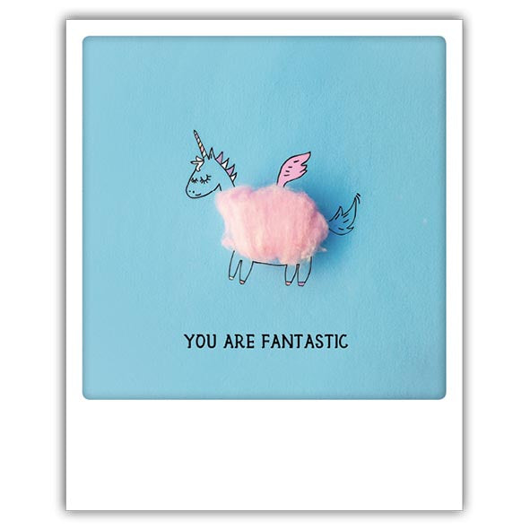 Postcard Pickmotion - You are fantastic, unicorn