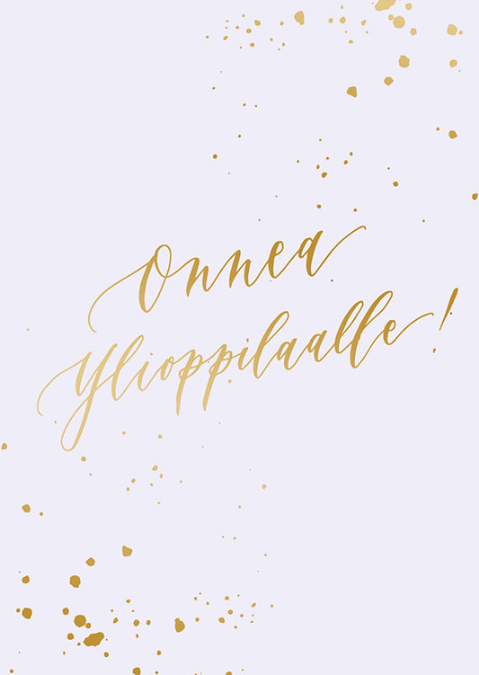 2-part card Kalligrafiastudio - Congratulations to the graduate!