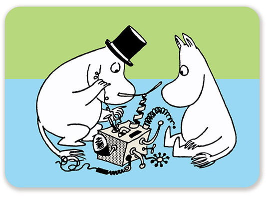 Postcard Moomin - Moominpappa and Moomintroll