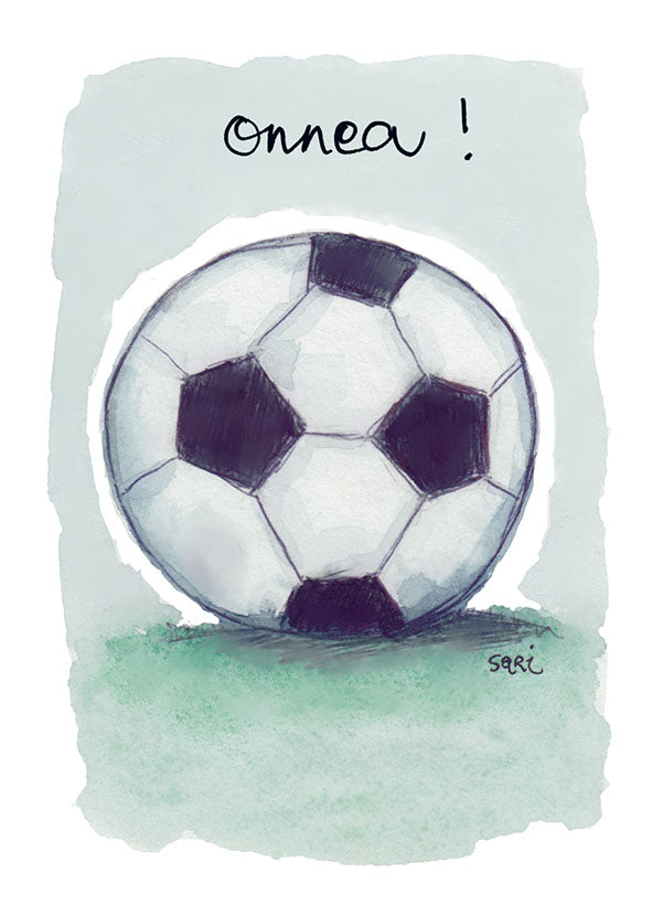 Postcard Sari's Artwork - Soccer, good luck