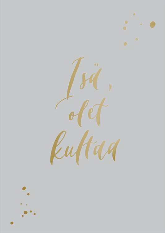 2-part card Kalligrafiastudio - Father you are gold