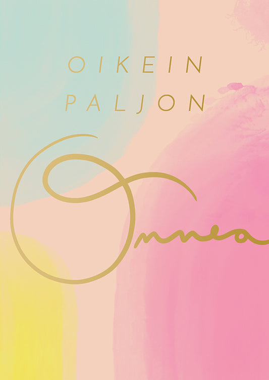 2-osainen kortti Putinki Letters - Oikein paljon onnea