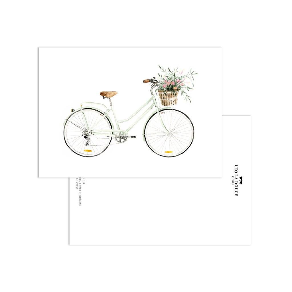 Postcard Leo la Douce - Bicycle Love
