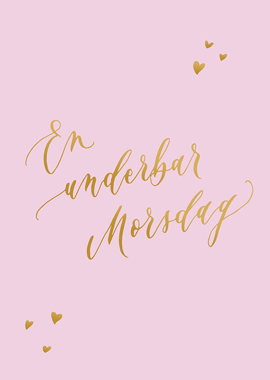 2-part card Kalligrafiastudio - En underbar Morsdag