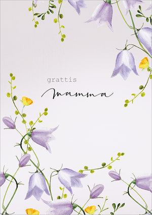 2-osainen kortti Henna Adel - Sinikellot, Grattis mamma