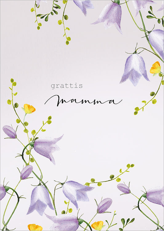 2-part card Henna Adel - Bluebells, Grattis mamma