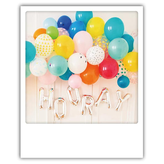 Postcard Pickmotion - Hooray, balloons