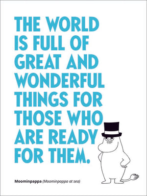 2-part card letterpress Moomin - The world