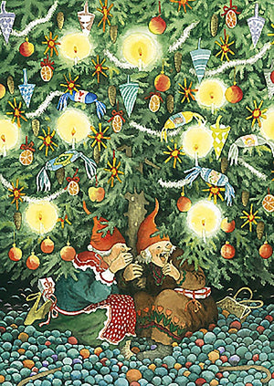 Inge Löök Christmas card - Grandmothers under the tree