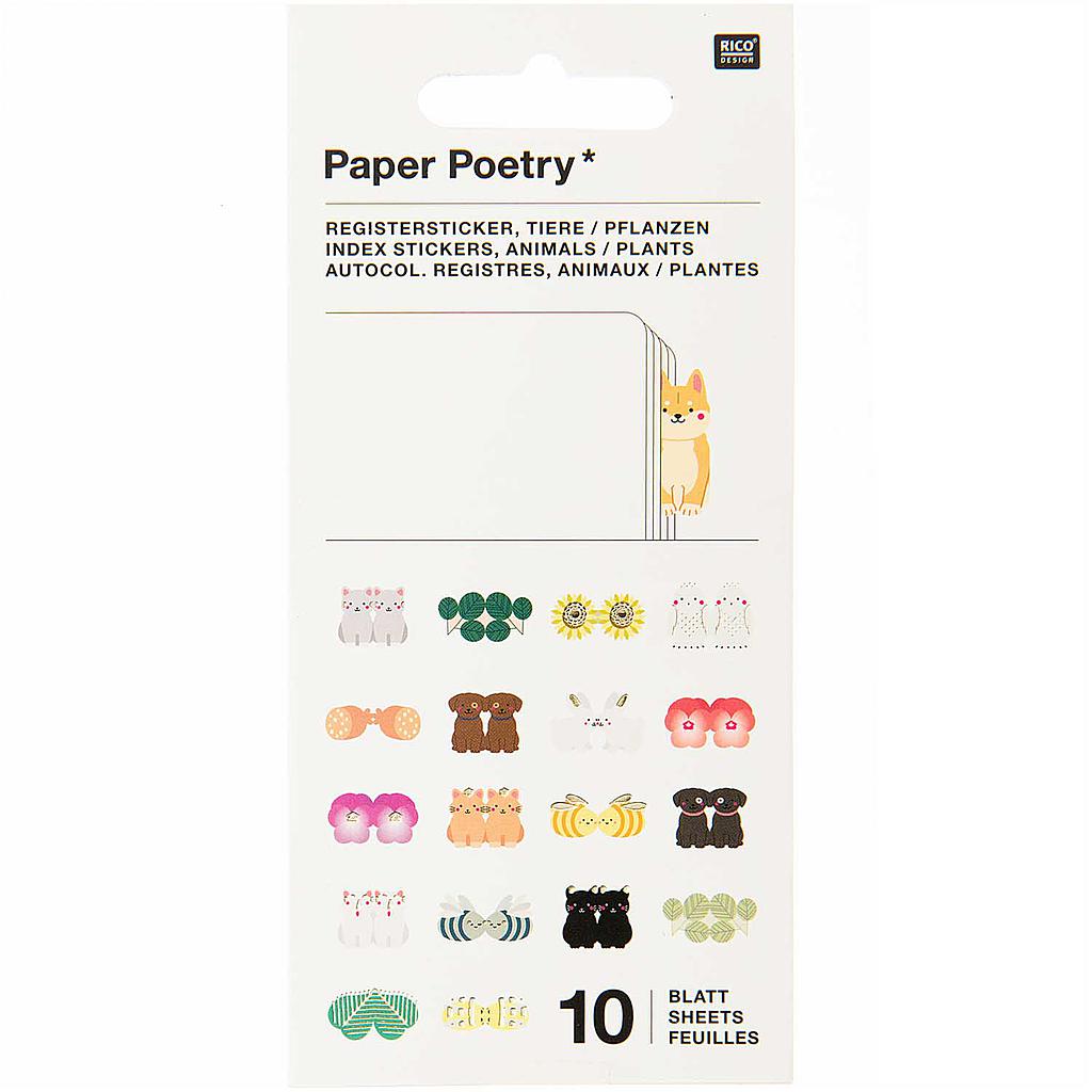 Tarrasetti Paper Poetry - Index Eläimet