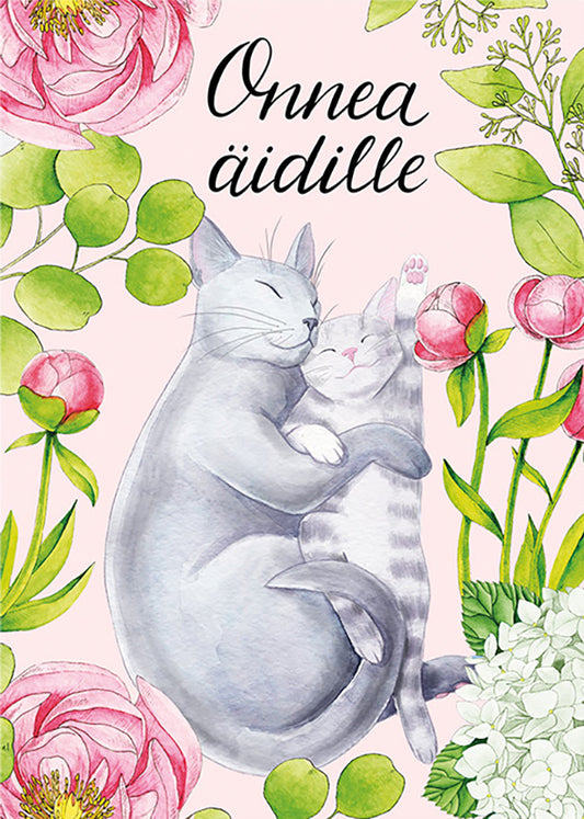 2-osainen kortti Natali Kit - Kissat, onnea äidille